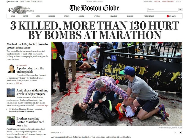 Boston Globe Attentat Marathon de Boston