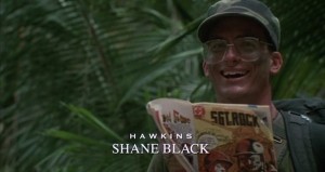 Shane Black (Hawkins) dans Predator de John McTiernan (1987)