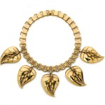 Atelier Swarovski by Sandy Powell Leaf Necklace - Gold