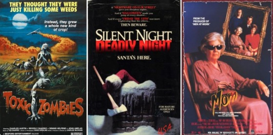 L'Universite de Yale cree sa collection de VHS ( (jaquettes Toxic Zombies, Silence Night Deadly Night, et Mom))