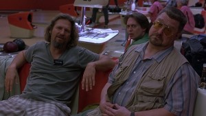 Jeff Bridges, Steve Buscemi et John Goddman dans The Big Lebowski de Joel et Ethan Coen