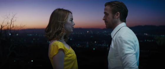 Emma Stone et Ryan Gosling dans La la land
