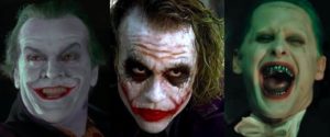Jack Nicholson, Heath Ledger, Jared Leto - Joker