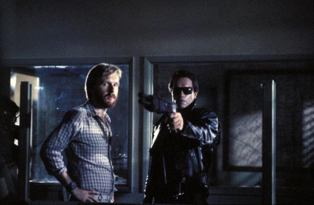 Terminator - James Cameron et Arnold Schwarzenegger sur le tournage
