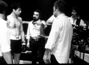 Martin Scorsese et Robert De Niro sur le tournage de Raging Bull